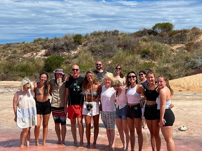 Small group at Pink Lake, Kalbarri, Western Australia